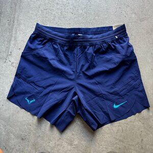 Nike Rafa Nadal 7" Tennis Shorts Blue Void DV2881-492 Men's L NWT